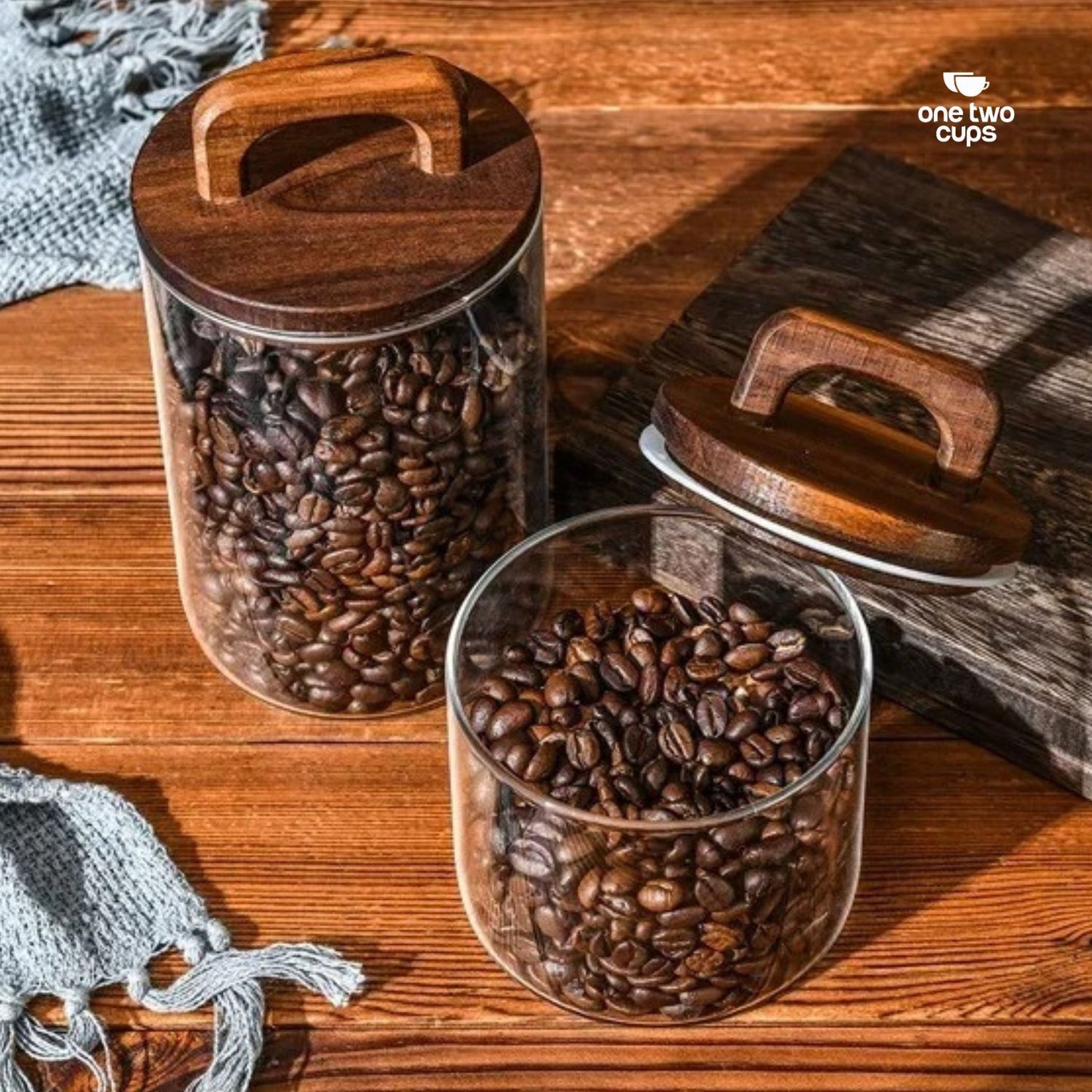 One Two Cups Toples Kaca Penyimpanan Makanan Kedap Udara Storage Jar 700ml - CF170