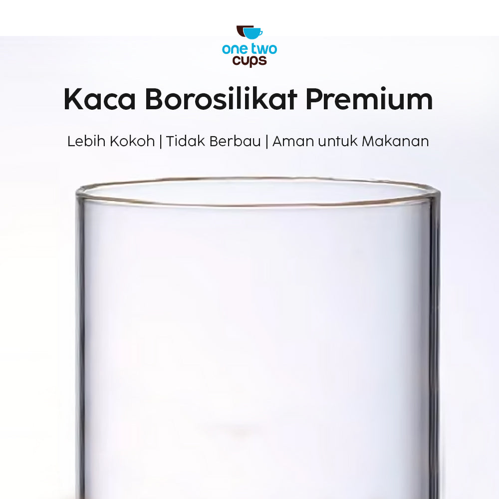 One Two Cups Toples Kaca Penyimpanan Makanan Kedap Udara Storage Jar 500ml - GH1270