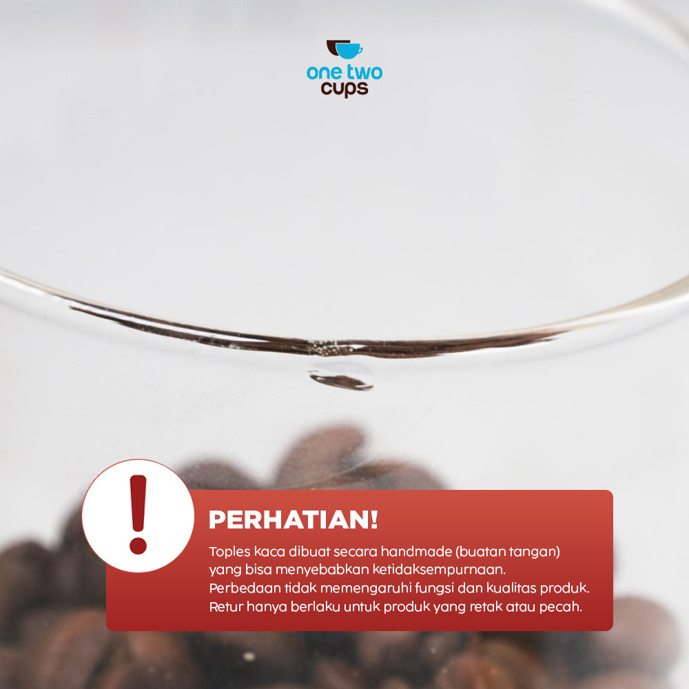 One Two Cups Toples Kaca Penyimpanan Makanan Kedap Udara Storage Jar 250ml - GH1270