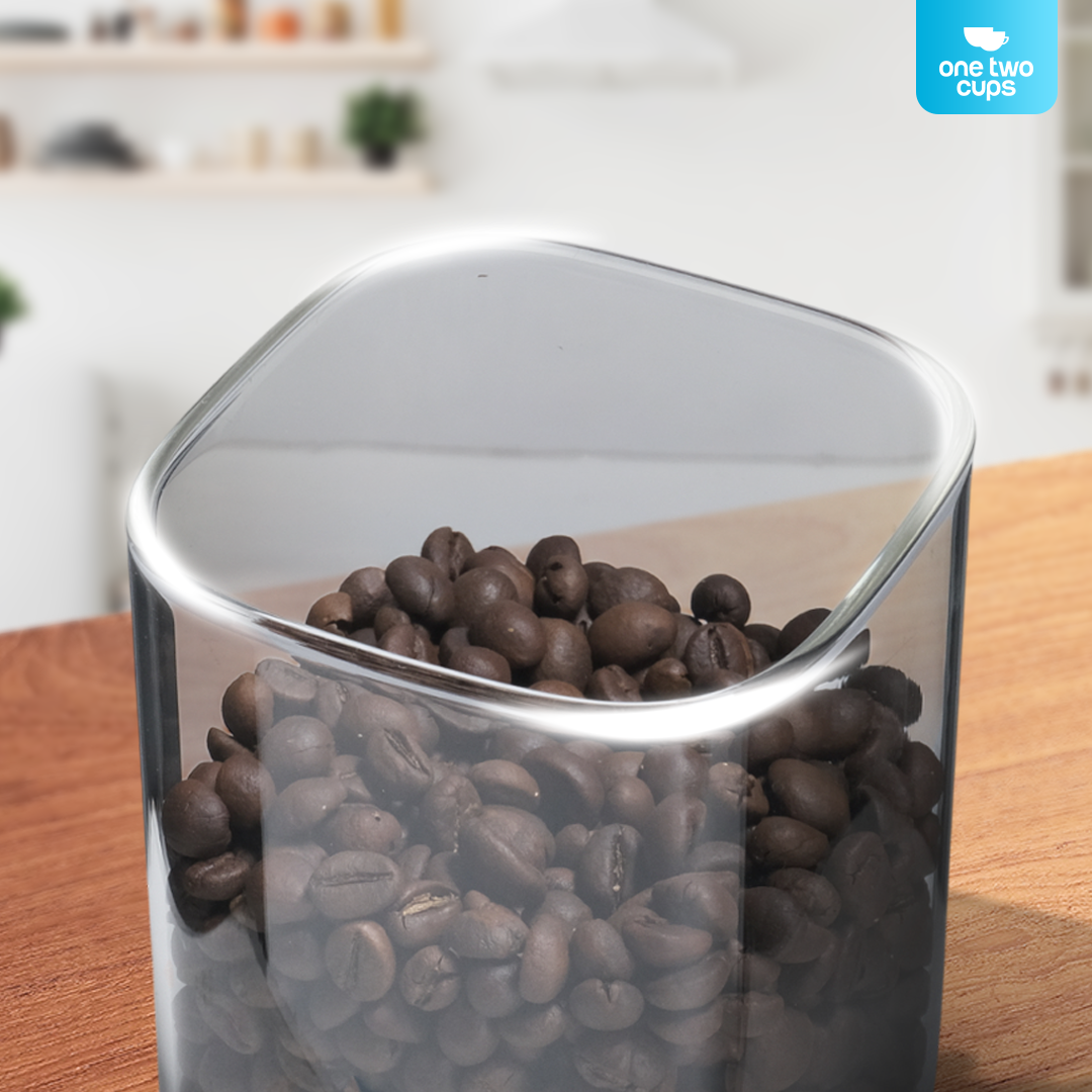 One Two Cups Toples Kaca Penyimpanan Makanan Kedap Udara Storage Jar 300ml - HC1019