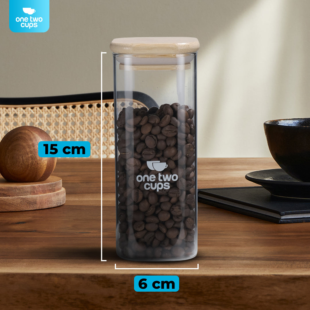 One Two Cups Toples Kaca Penyimpanan Makanan Kedap Udara Storage Jar 450ml - HC1019