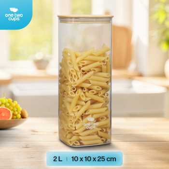 One Two Cups Toples Kaca Penyimpanan Makanan Kedap Udara Storage Jar 400ml - HC1019