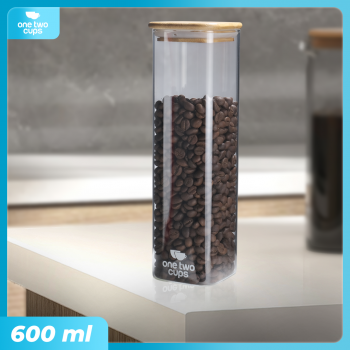 One Two Cups Toples Kaca Penyimpanan Makanan Kedap Udara Storage Jar 500ml - HC1019