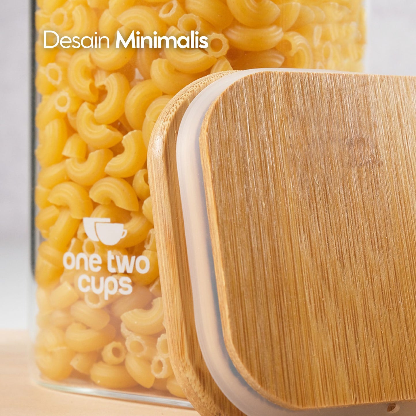 One Two Cups Toples Kaca Penyimpanan Makanan Kedap Udara Storage Jar 630ml - HC1019