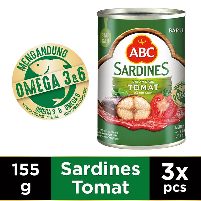 ABC Sarden Saus Tomat 3 x 155 gr