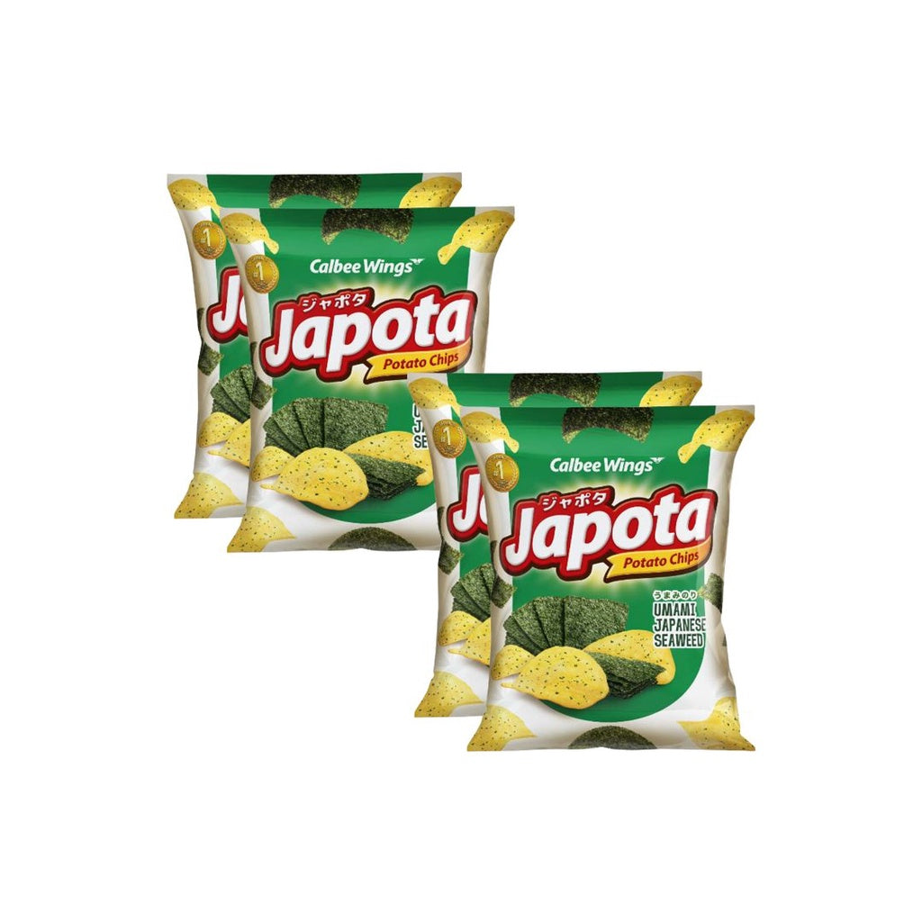 Calbee Wings Japota Potato Chips Seaweed 4 x 35 gr