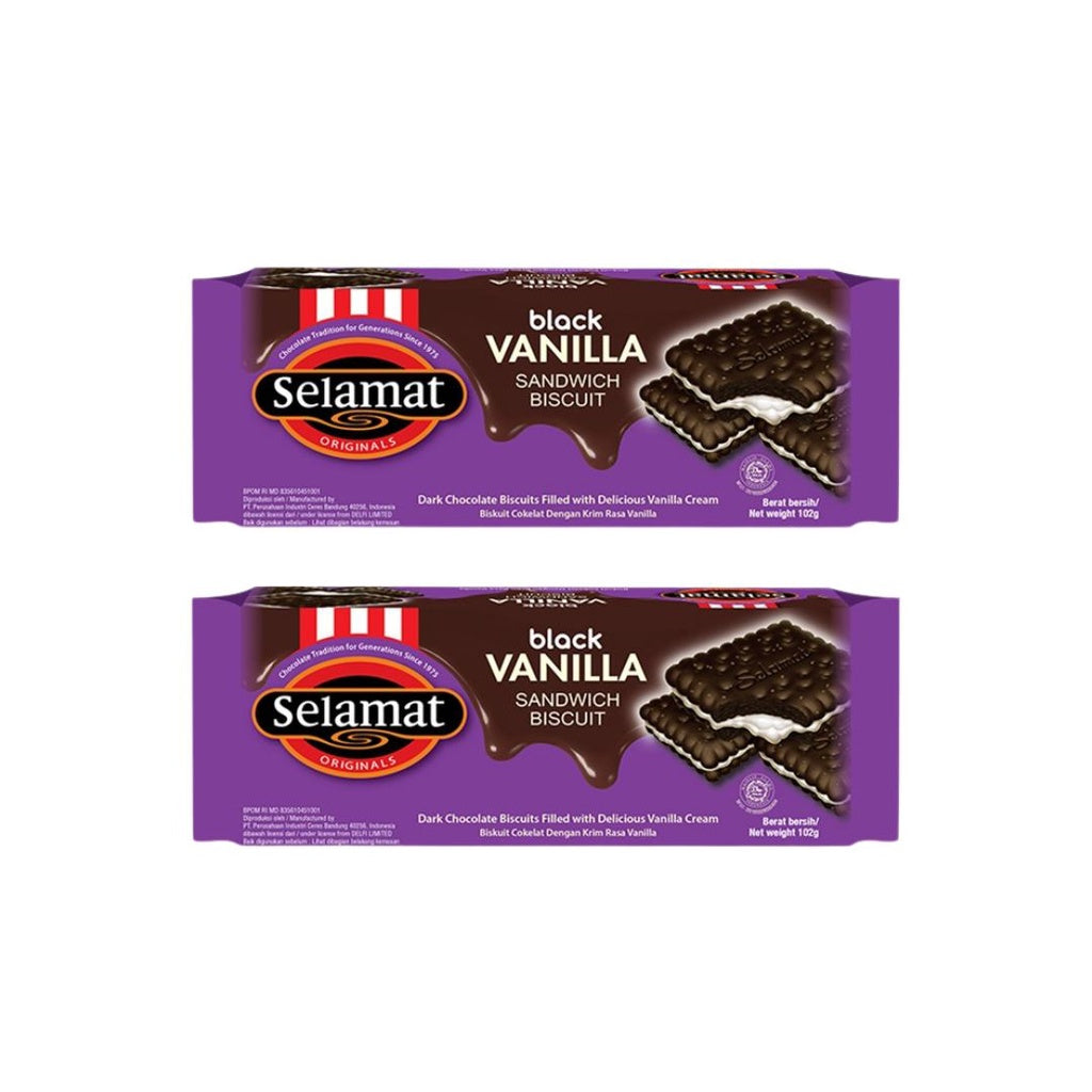 Selamat Biskuit Black Vanilla 2 x 102 gr