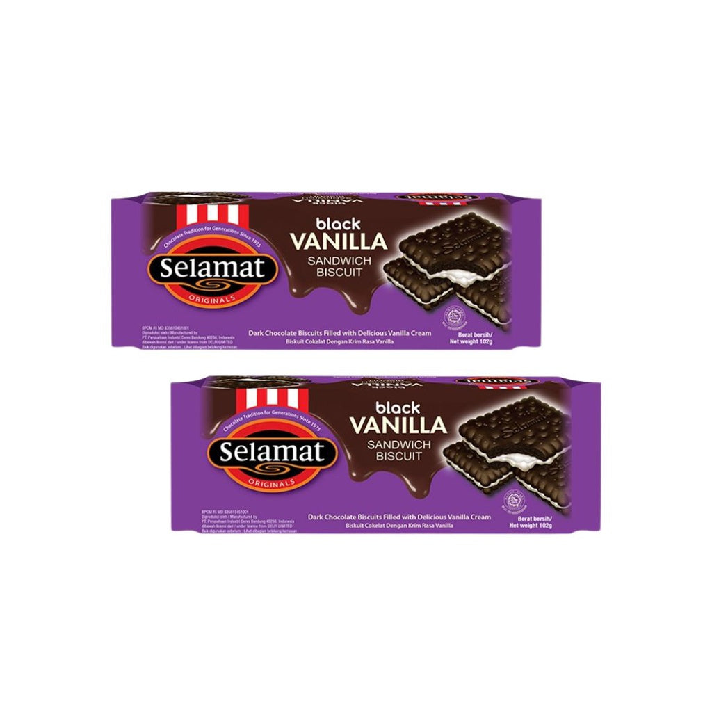 Selamat Biskuit Black Vanilla 2 x 102 gr