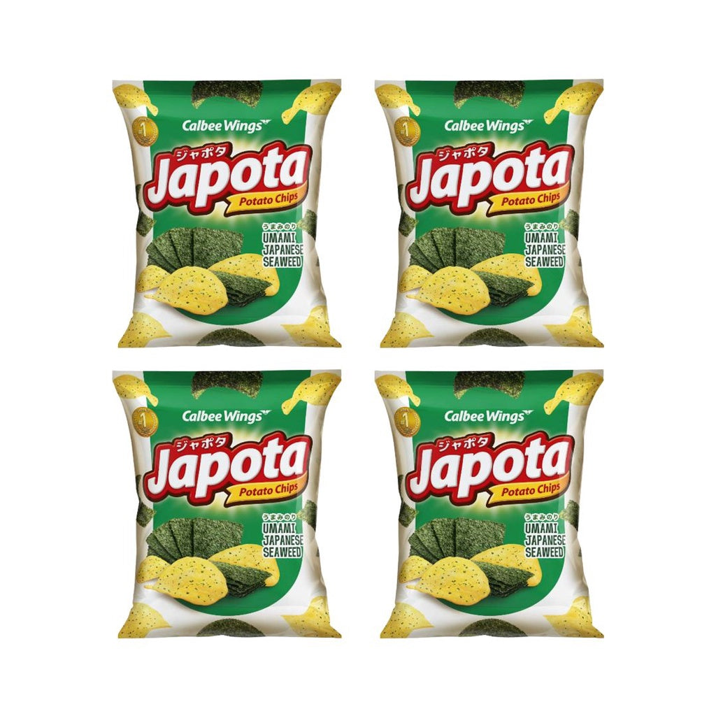 Calbee Wings Japota Potato Chips Seaweed 4 x 35 gr