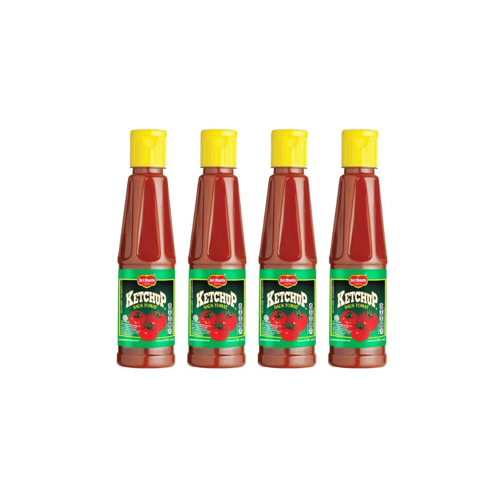Del Monte Ketchup Saus Tomat 4 x 135 mL