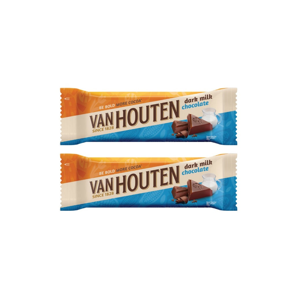 Van Houten Dark Milk Chocolate 2 x 40 gr