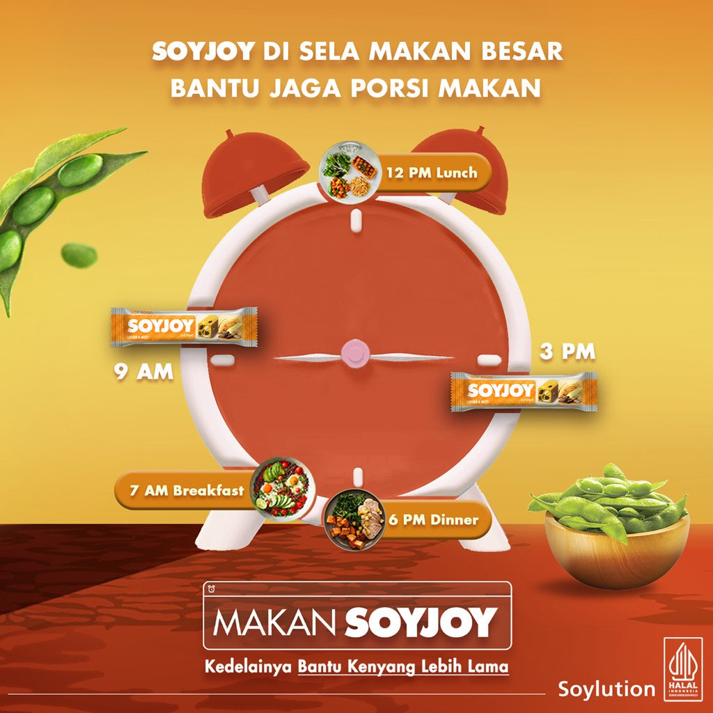 SOYJOY Snack Bar Kedelai Lekker & Nuts isi 24 Bar
