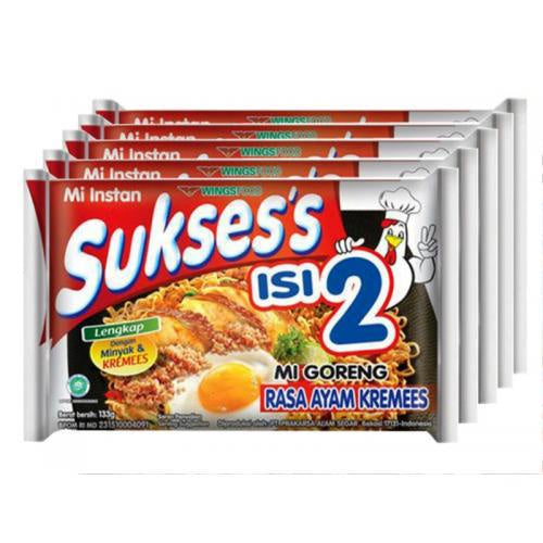 Suksess Mi Instan Goreng Ayam Kremes 133 gr x 3