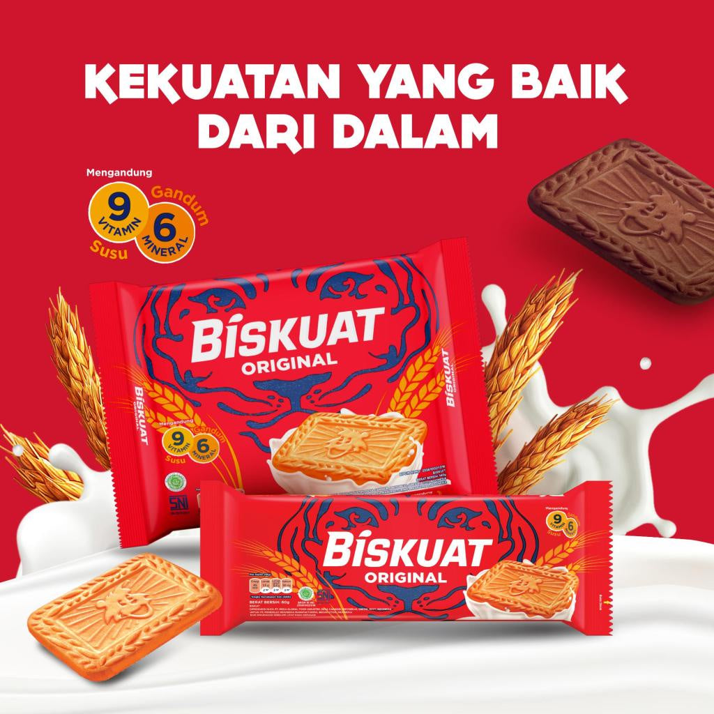 Biskuat Biskuit Chocolate Regular 106.4 gr, Jajanan dan cemilan favoritAnak Sekolah - triplepack
