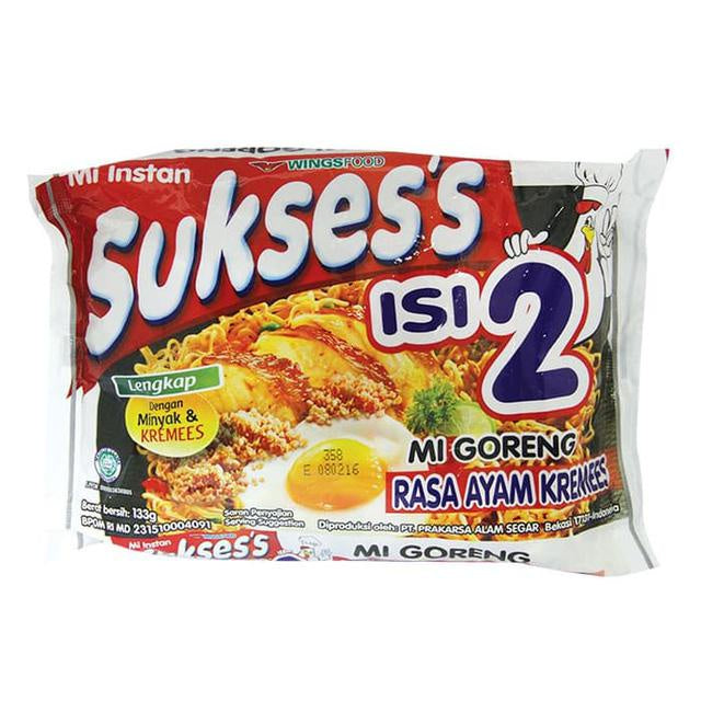 Suksess Mi Instan Goreng Ayam Kremes 133 gr x 3