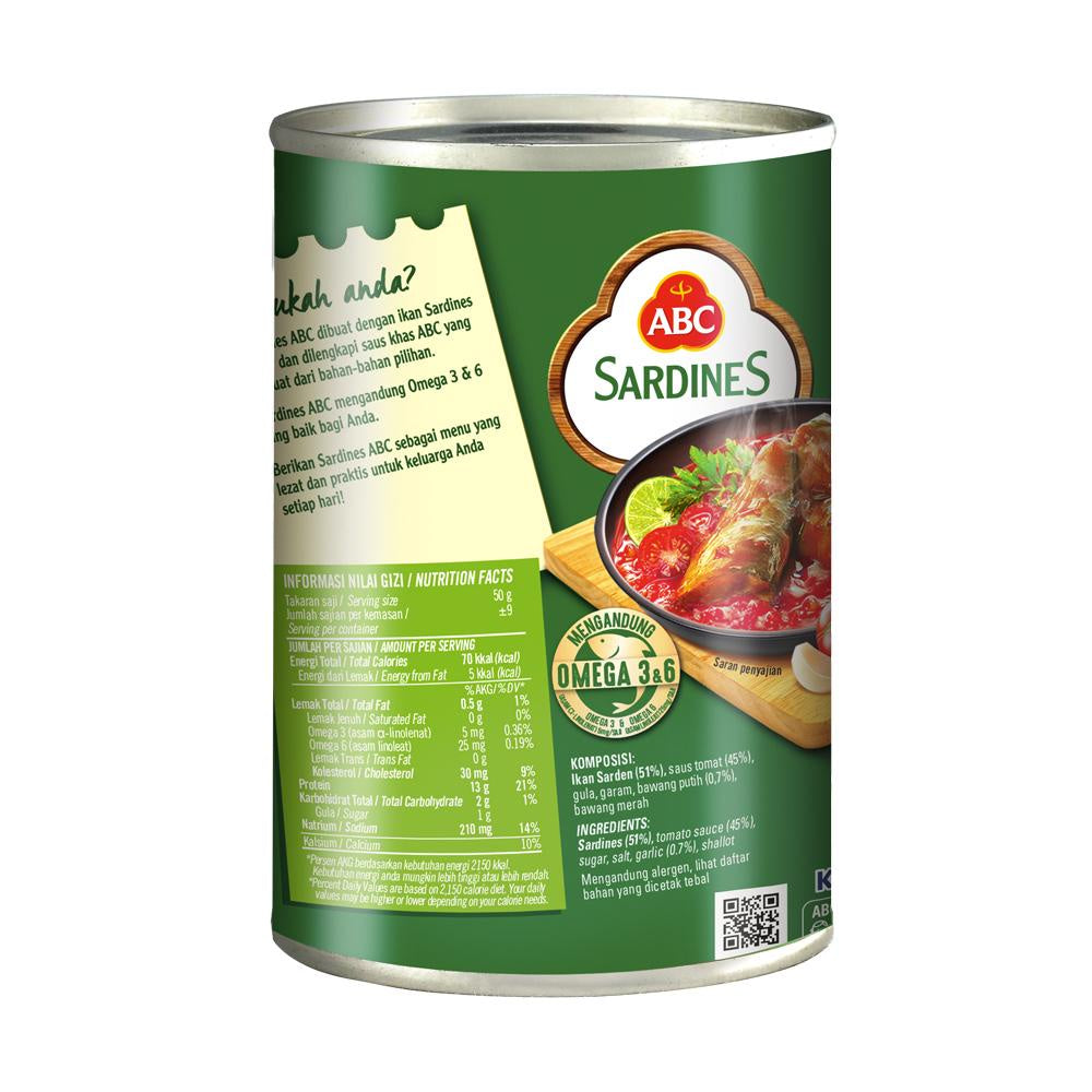 ABC Sarden Saus Tomat 425 gr - Multipack 6 pcs