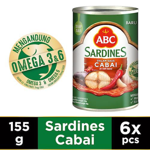 ABC Sarden Saus Cabai 155 gr - Multipack 6 pcs