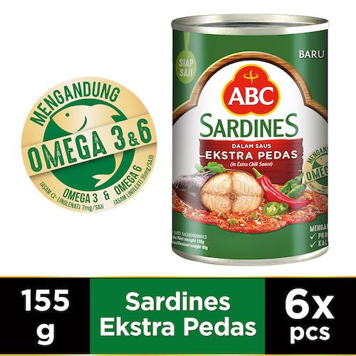 ABC Sarden Saus Extra Pedas 155 gr - Multipack 6 pcs