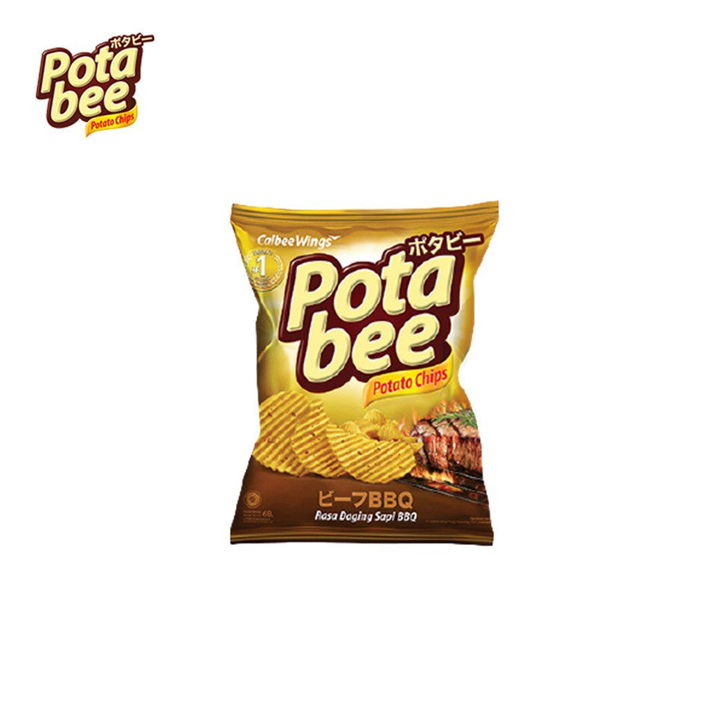 Potabee Keripik Kentang Bbq Beef 65 gr x 5