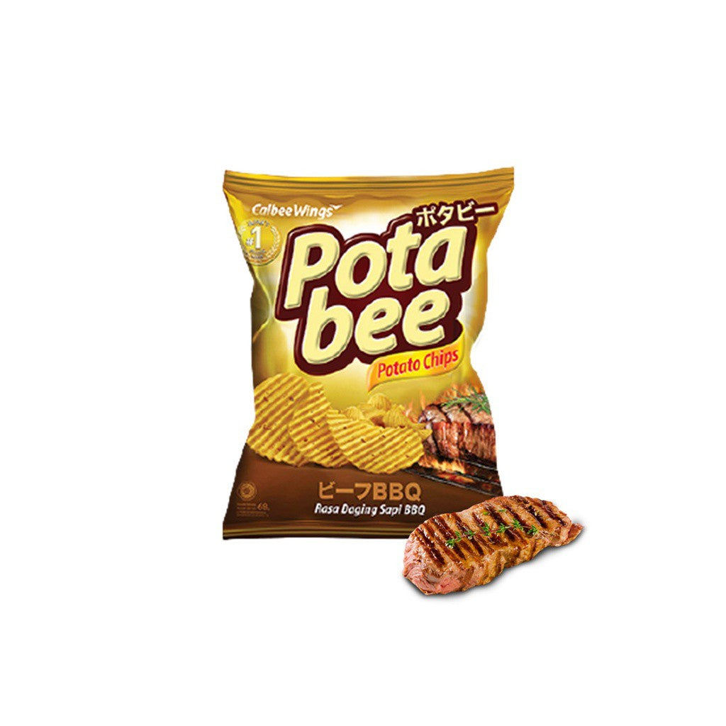 Potabee Keripik Kentang Bbq Beef 65 gr x 5