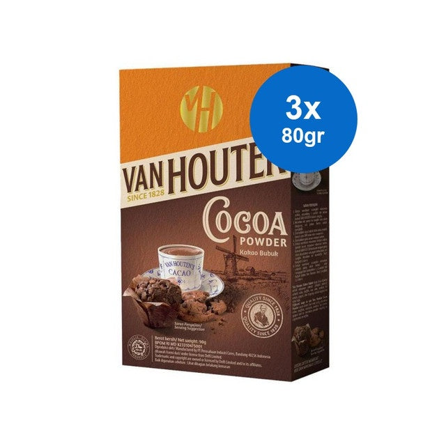 Van Houten Cocoa Powder 3 x 80 g