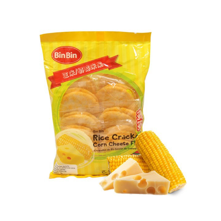 Bin Bin Rice Cracker Corn Cheese Flavor 105 gr x 2