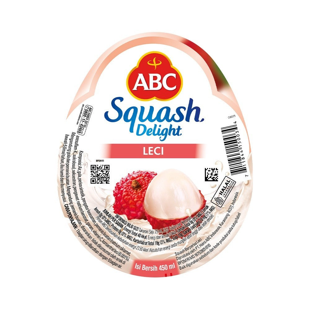 ABC Sirup Squash Delight Leci 425ml - Multi Pack 4 pcs