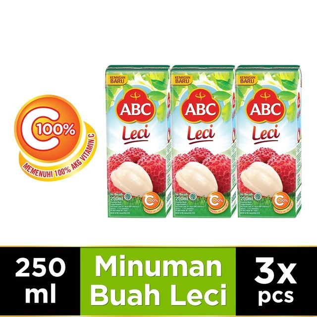 ABC Lychee Juice 250 ml x 3 pcs