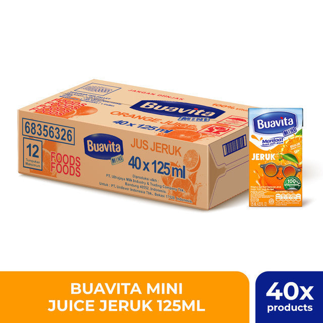 Buavita Mini Juice Jeruk 125ml (Isi 40)