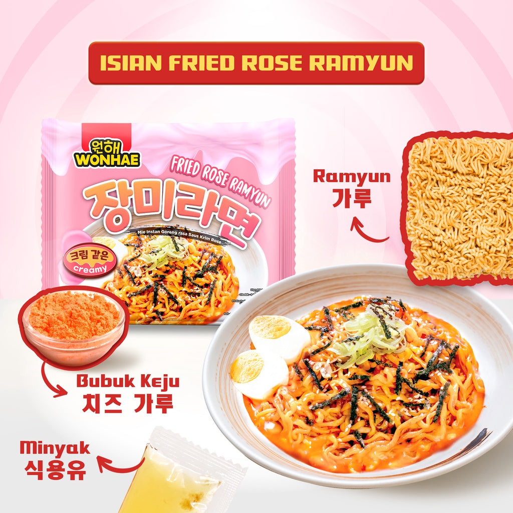 Wonhae Fried Rose Ramyun 120gr