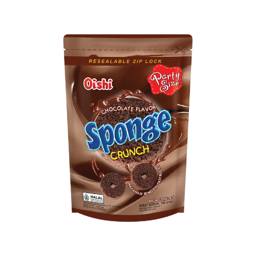 Oishi Sponge Crunch Rasa Cokelat 100 g