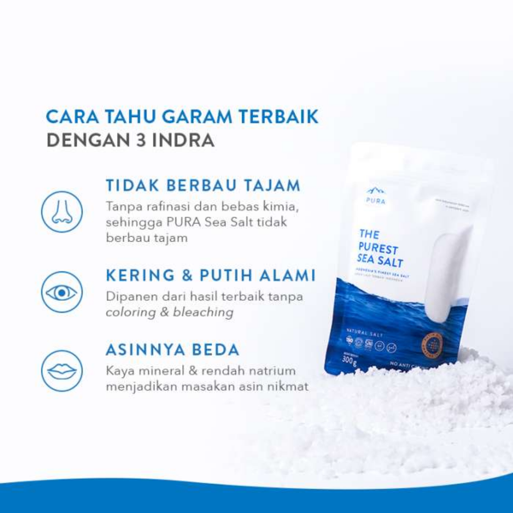 PURA Sea Salt Fine 300gr | Garam Laut Halus