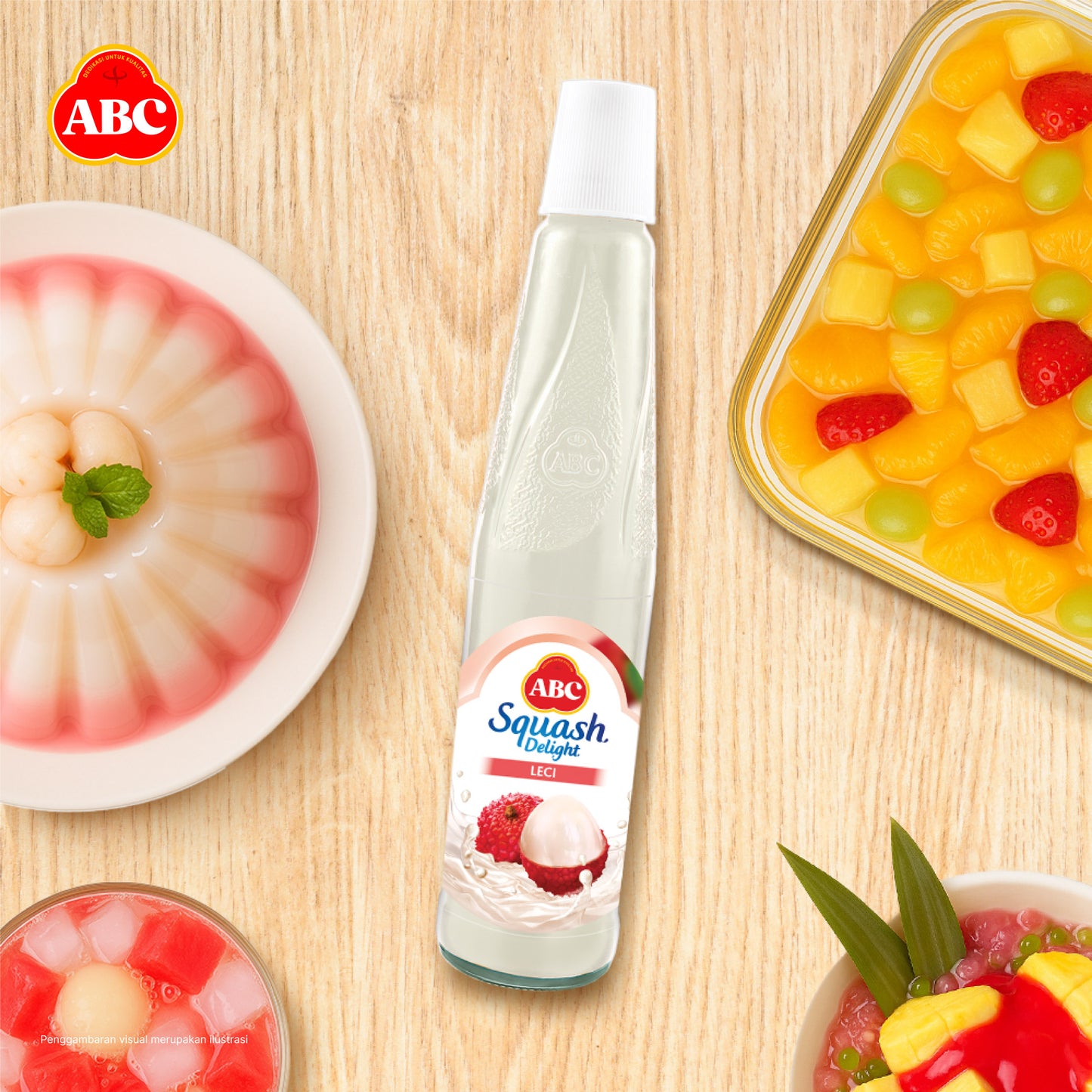 ABC Sirup Squash Delight Leci 425 mL