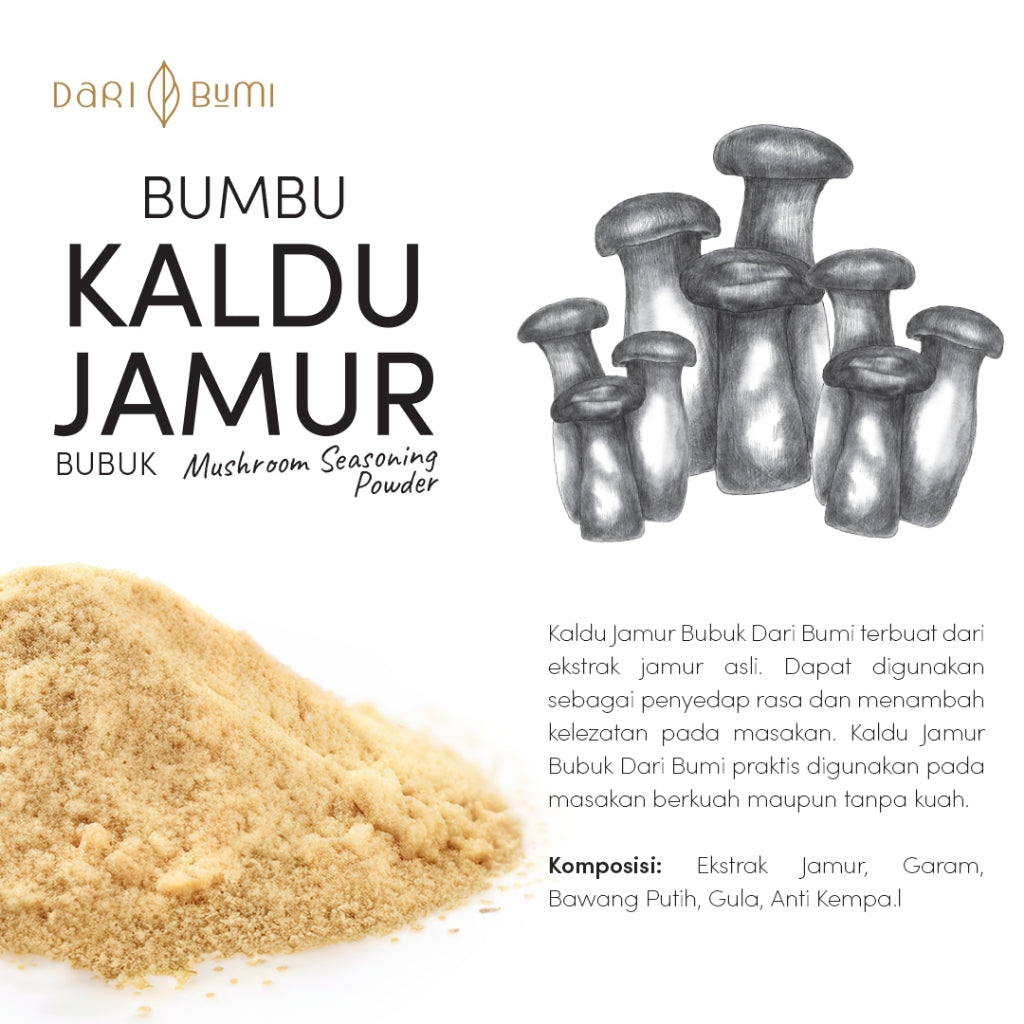 Bumbu Kaldu Jamur Bubuk 80 gr Dari Bumi