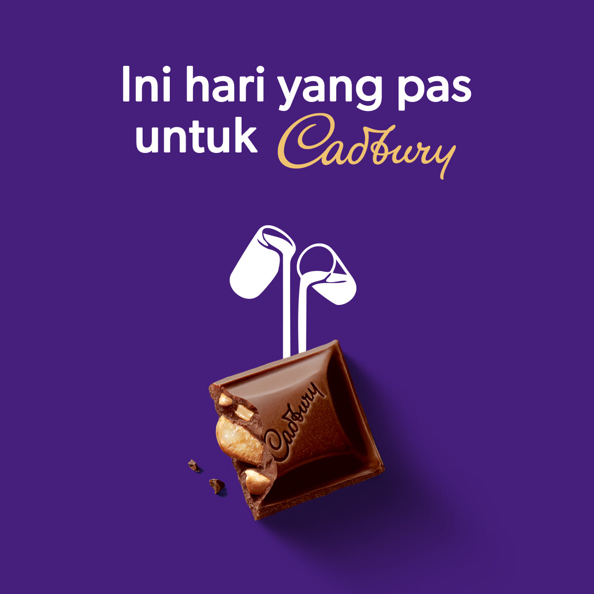Cadbury Dairy Milk Cashew Nut 85g, Cokelat Susu dengan Kacang Mete