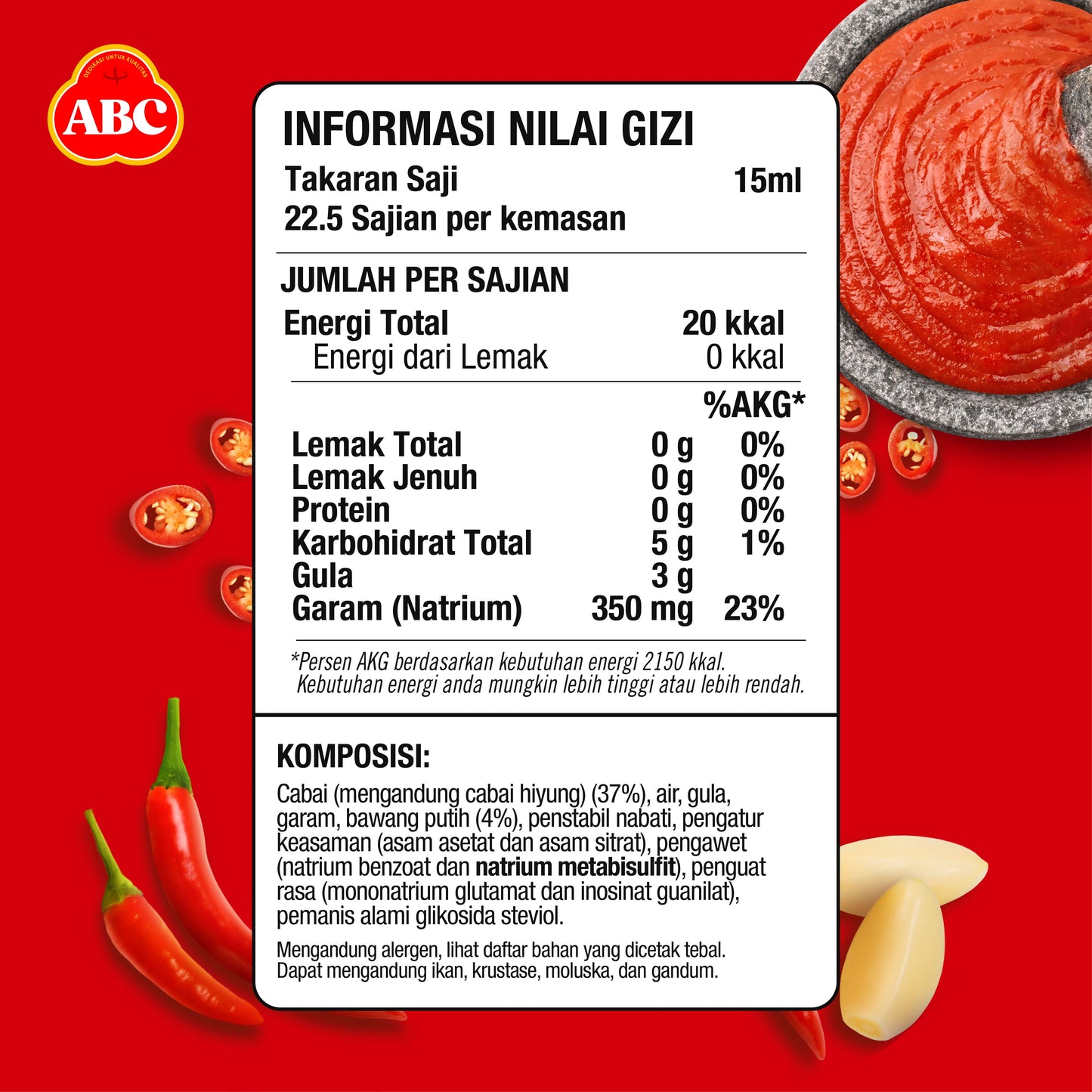 ABC Sambal Asli 335 mL