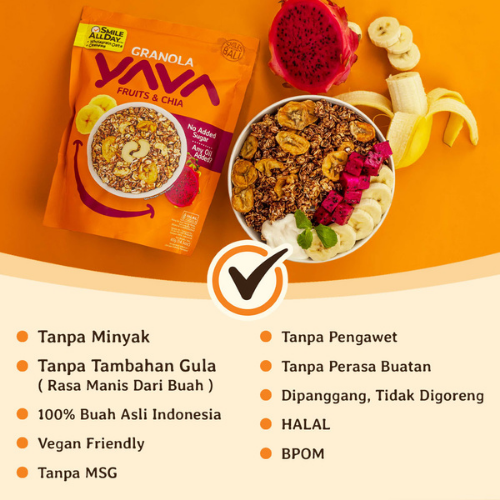 YAVA Granola Fruits & Chia 400g