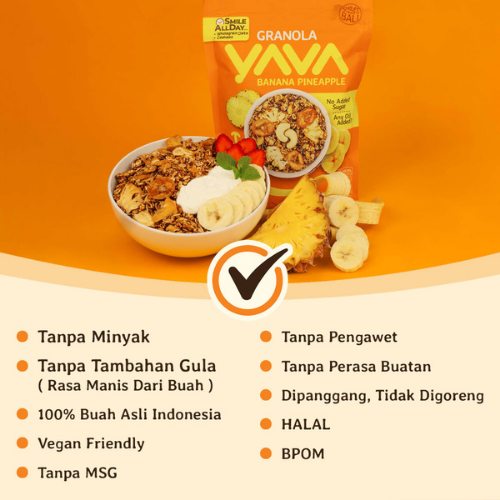 YAVA Granola Banana Pineapple 400g
