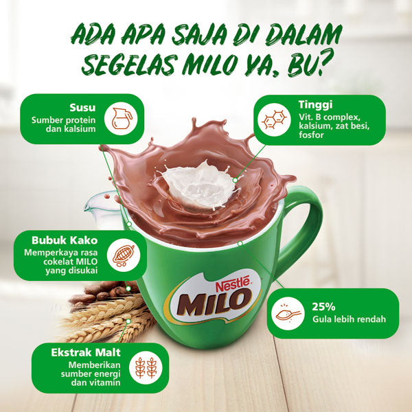 Susu Coklat MILO ACTIV-GO Pouch 990 Gr