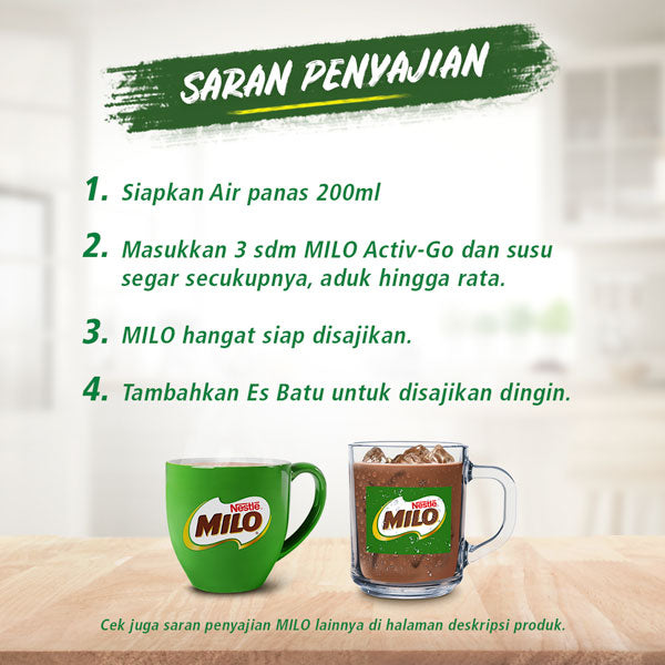 Susu Coklat MILO ACTIV-GO Pouch 990 Gr