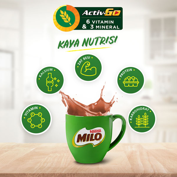 Susu Coklat MILO ACTIV-GO Pouch 990 Gr