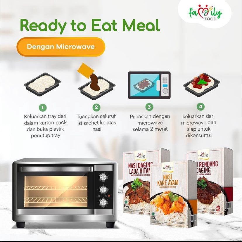 BEEF RENDANG WITH RICE / Nasi Rendang 320gr