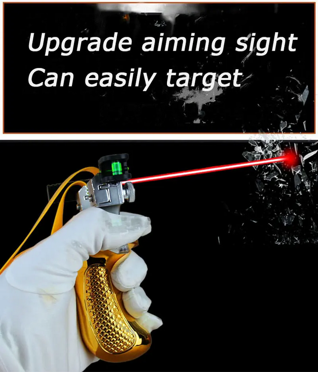 SYQT Big Power Ketapel Tactical Slingshot Laser Sight Rubber Band - SSGX