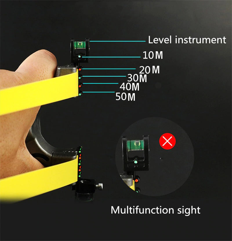 SYQT Big Power Ketapel Tactical Slingshot Laser Sight Rubber Band - SSGX