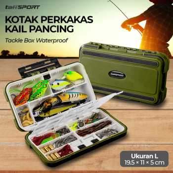 TaffSPORT Kotak Perkakas Kail Pancing Tackle Box Waterproof L - DY029