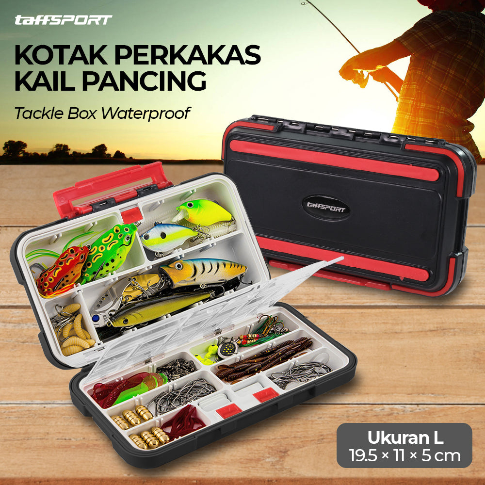 TaffSPORT Kotak Perkakas Kail Pancing Tackle Box Waterproof L - DY029