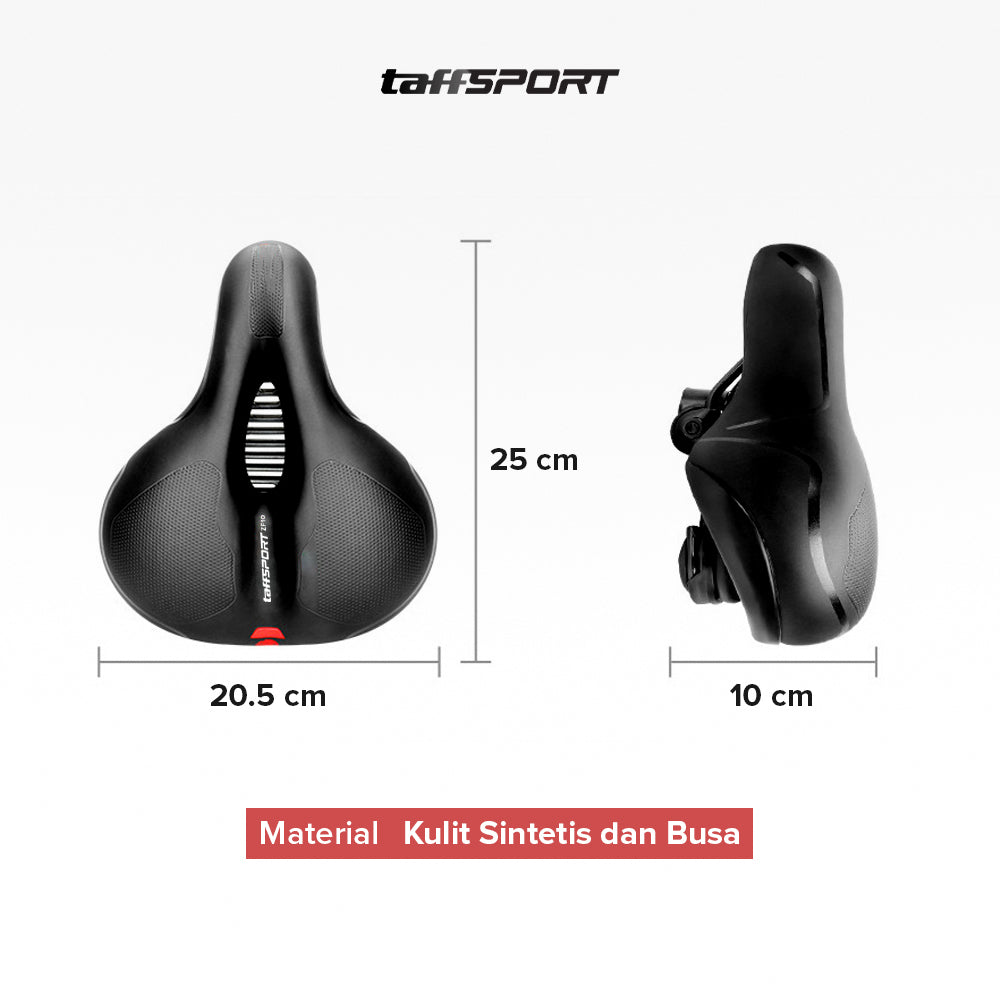 TaffSPORT Sadel Sepeda Bike Saddle Leather Model Shock Absorber Ball - ZF10