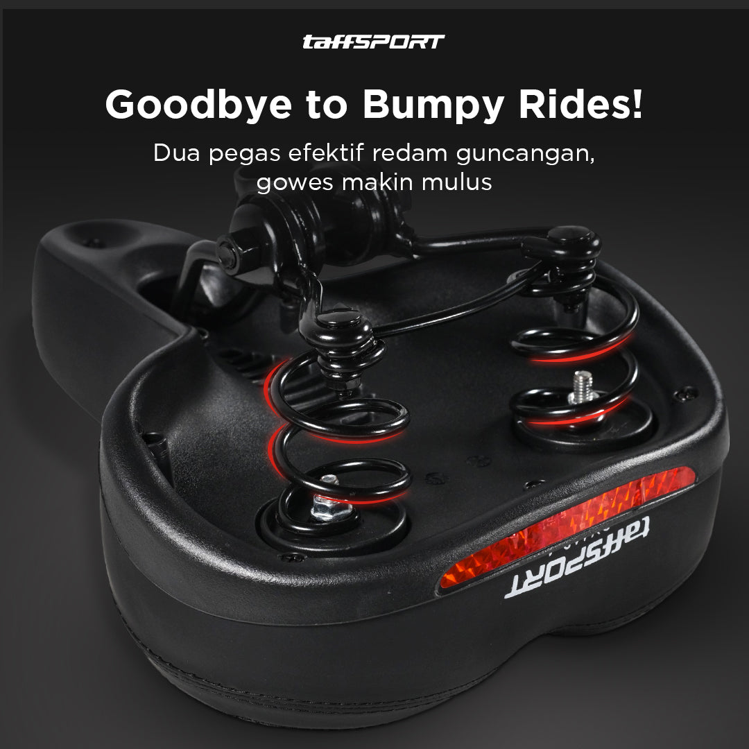 TaffSPORT Sadel Sepeda Comfortable Bike Spring Shock - ZF40