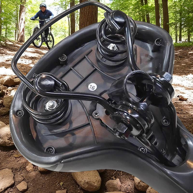 TaffSPORT Sadel Sepeda Mountain Bike Saddle Leather Spring - SX223-06