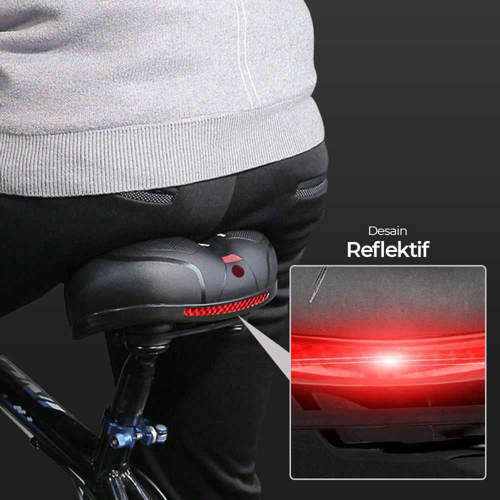 TaffSPORT Sadel Sepeda Mountain Bike Saddle Leather Spring - SX223-06